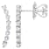 2/5 CT TW Diamond Curved Line Earrings in 14K White Gold