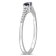 1/3 CT TGW Created Blue and White Sapphire with Diamond Accent Ring in
Sterling Silver