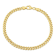 4.4MM Curb Link Chain Bracelet in 18K Yellow Gold Over Sterling Silver