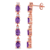 3 5/8 CT TGW Amethyst and White Topaz Drop Earrings in Rose Plated
Sterling Silver