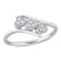 1/10 CT TW Diamond Triple Heart Bypass Promise Ring in Sterling Silver