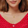 Lock and Key Charm Necklace w/ White Enamel in 14K Yellow Gold Over
Sterling Silver