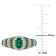 1 1/5 CTW Created Emerald and Created White Sapphire Ring in Yellow
Plated Sterling Silver