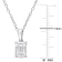 1 CT DEW Created Moissanite Solitaire Pendant with Chain in Sterling Silver