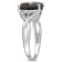 3 3/4 CTW Smokey Quartz and Diamond Accent Ring in Sterling Silver