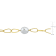 14-15 MM Freshwater Cultured Pearl Oval Link Necklace in 18K Yellow Gold
Over Sterling Silver