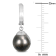 9-9.5MM Tahitian Cultured Pearl Drop Earrings in 14K White Gold