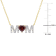 4/5 CT TGW Garnet and 1/10 CT TW Diamond "MOM" Pendant with
Chain in Yellow Plated Sterling Silver