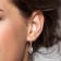 4/5 CT DEW Created Moissanite Leverback Dangle Earrings in Sterling Silver