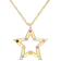 1/4 CT TGW Multi-Color Gemstone Star Pendant with Chain in 10K Yellow Gold