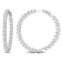 8 3/8 CT TGW Created White Sapphire Inside-Outside Hoop Earrings in
Sterling Silver