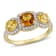 1 3/4 CTW Citrine, Madeira Citrine and 1/3 CT TW Diamond Ring in Yellow
Plated Sterling Silver