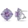 5 7/8 CT TGW Amethyst and Tanzanite Fashion Earrings in Sterling Silver