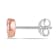 1/10 CT TGW Created Pink Sapphire Child's Stud Earrings in 2-Tone
Sterling Silver