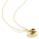 5/8 CT TGW Created Ruby "Love You Forever" Heart Pendant with
Chain in Yellow Plated Sterling Silver