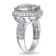 6 CTW Green Quartz and Created White Sapphire Double Halo Ring in
Sterling Silver