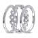 1/8 CT TW Diamond Heart Link Bridal Set in Sterling Silver