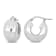 18MM Wide Huggie Polished Earrings in Sterling Silver