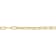 3.5MM Fancy Paperclip Chain Bracelet in 18K Yellow Gold Over Sterling Silver