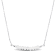 5/8ctw White Topaz Bead Bar Necklace in Sterling Silver