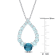 2 3/4 CTW London Blue and Sky Blue Topaz Graduated Open Teardrop
Sterling Silver Pendant with Chain