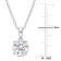 1 4/5 CT DEW Created Moissanite Solitaire Pendant with Heart Detail and
Chain in Sterling Silver