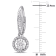 1/2 CT TW Diamond Halo Circular Leverback Earrings in Sterling Silver