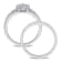 1/3 CT TW Diamond Marquise Shape Cluster Bridal Set in Sterling Silver