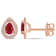 7/8 CT TGW Ruby-CN and 1/5 CT TW Diamond Teardrop Halo Stud Earrings in
14K Rose Gold