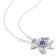 2 CT TGW African Amethyst and White Topaz Flower Pendant with Chain in
Sterling Silver