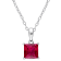 1 1/2 CT TGW Created Ruby Solitaire Pendant with Chain in Sterling Silver