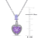 1 1/4 CT TGW Tanzanite, Amethyst and Diamnd Accent Pendant with Chain in
Sterling Silver