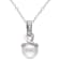 8-8.5MM Freshwater Cultured Pearl and Diamond Pendant with Chain in
Sterling Silver