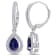 2-7/8ctw Created Blue and Created White Sapphire Drop Earrings in
Sterling Silver