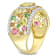 2 3/5 CT TGW Multi-Color Sapphire, Tsavorite and 1/2 CT TW Diamond Halo
Ring in 14K Yellow Gold