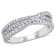1/2 CT TW Diamond Crossover Ring in Sterling Silver