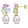 9-9.5MM Cultured Pearl and 4 3/4 ctw Multi-Gemstone Earrings in 14K
Yellow Gold Over Sterling Silver