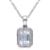 1 CT TGW Aquamarine and Diamond Accent Pendant with Chain in Sterling Silver