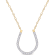1/6ctw Diamond Horseshoe Pendant Necklace in 18K Yellow Gold Over
Sterling Silver
