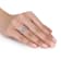 1/10 CT TW Baguettes and Round Diamond Bridal Set in Sterling Silver