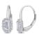 4/5 CT DEW Created Moissanite Octagon Halo Leverback Earrings in
Sterling Silver
