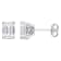 2 CT TGW Emerald Cut Created Moissanite Stud Earrings in Sterling Silver