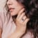 9-9.5MM Black Freshwater Cultured Pearl Ring with Diamonds in Sterling Silver