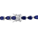 13 1/2 CT TGW Created Blue Sapphire Tennis Bracelet in Sterling Silver