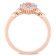 5/8 CT TGW Morganite, White Topaz and Diamond Accent Heart Ring in Rose
Plated Sterling Silver