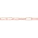 5MM Fancy Paperclip Chain Bracelet in 18K Rose Gold Over Sterling Silver