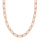 6.3mm Polished Paperclip Chain Necklace in 14k Rose Gold, 16 in