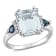 3 1/3 CT TGW Ice Aquamarine, Blue Sapphire and Diamond-Accent Cocktail
Ring in Sterling Silver