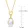8-9MM South Sea Cultured Pearl and White Topaz Pendant with Chain in
Yellow Plated Sterling Silver