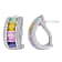 4-1/4ctw Multi-Color Created Sapphire Earrings in Sterling Silver